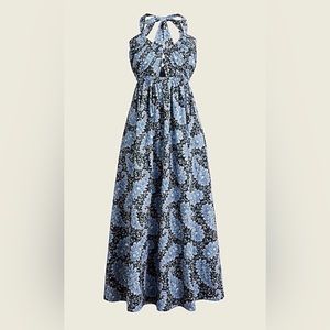 J. Crew Collection halter cutout dress in Ratti® Pacific paisley